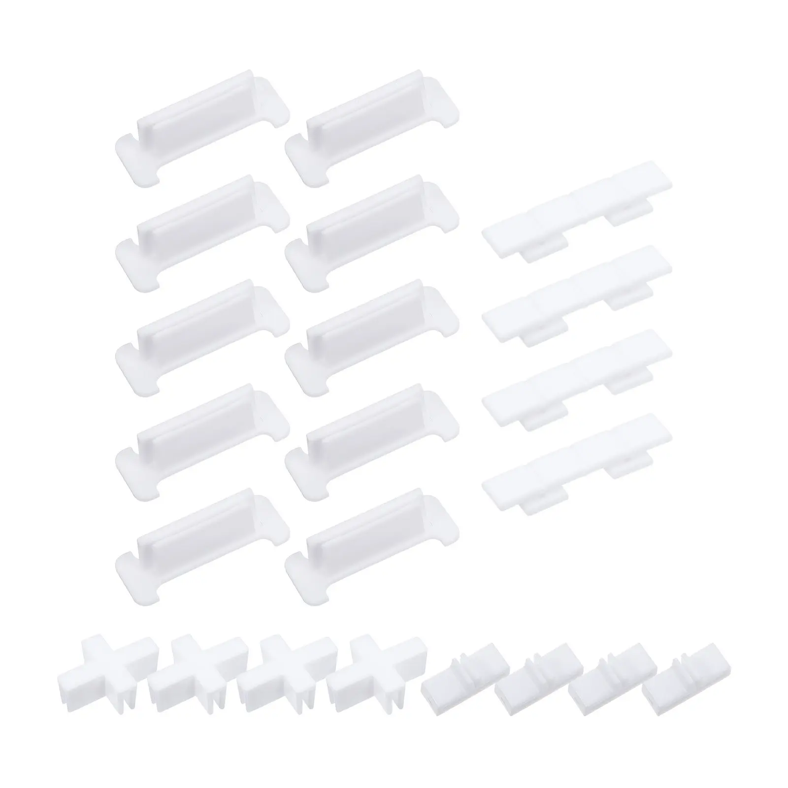 22Pcs Drawer Divider Clips Plastic Fixing Clamps Adjustable Organizer Connectors for Cabinet Drawer Partition Separator Parts