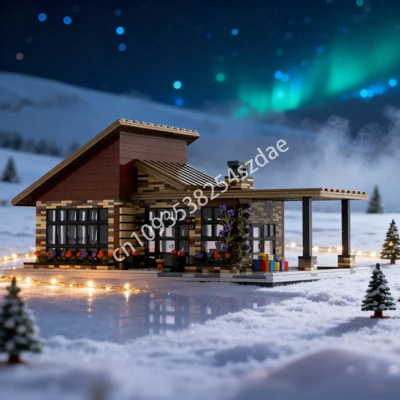 2495 قطعة MOC منزل مخصص حديث 4 نموذج مدني عالي التقنية هدية الكريسماس اللبنات تجميع لتقوم بها بنفسك فكرة لعبة عيد ميلاد الاطفال #1