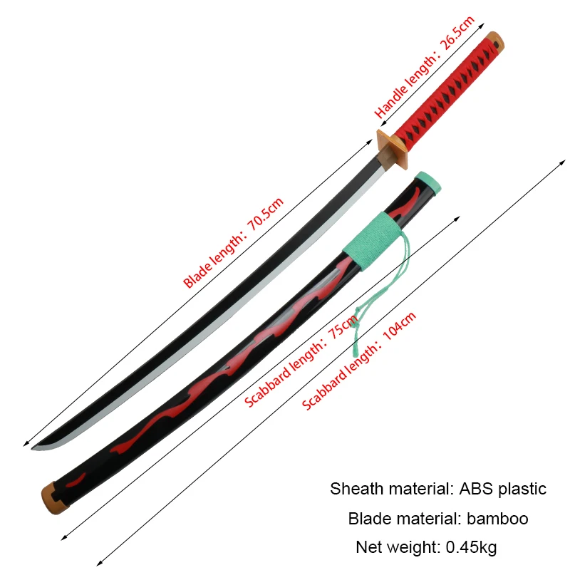 The Mitsuki Family of Wano Country Kinemon Samurai Wood Katana Sword, Anime Cosplay, Novo, 2023