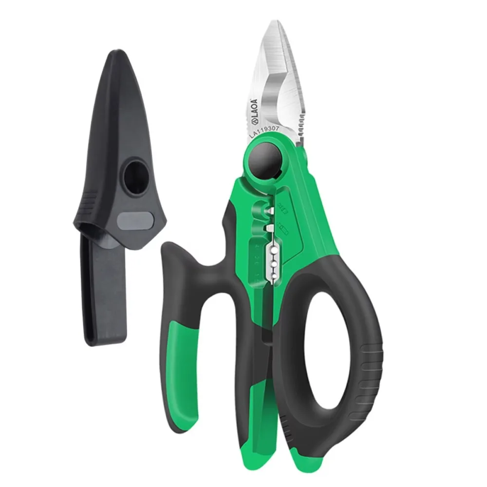 

5.5"/7" Wire Cutters Stainless Steel Electrician Scissors Wire Scissors Multifunctional Wire Strippers Cable Cutting Crimp Tool