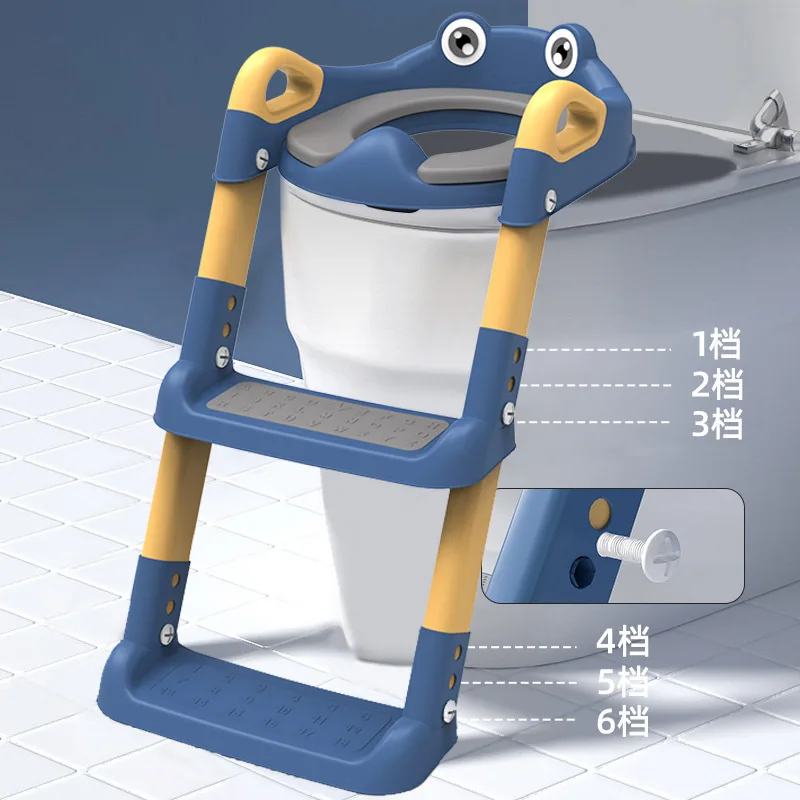 Folding Children's Potty Training Toilet Baby Pot Seat Urinal Chair With Adjustable Step Stool Ladder Comfortable Safe Toilet