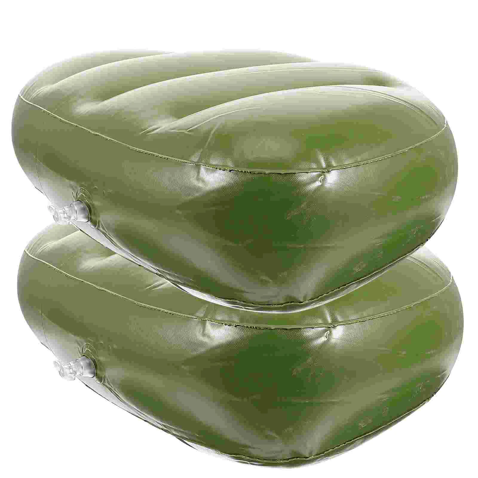 2pcs PVC Fishing Chair Seat Pad Fishing Cushion for Fishing Boat (Green) fishing seat pad pvc fishing pad