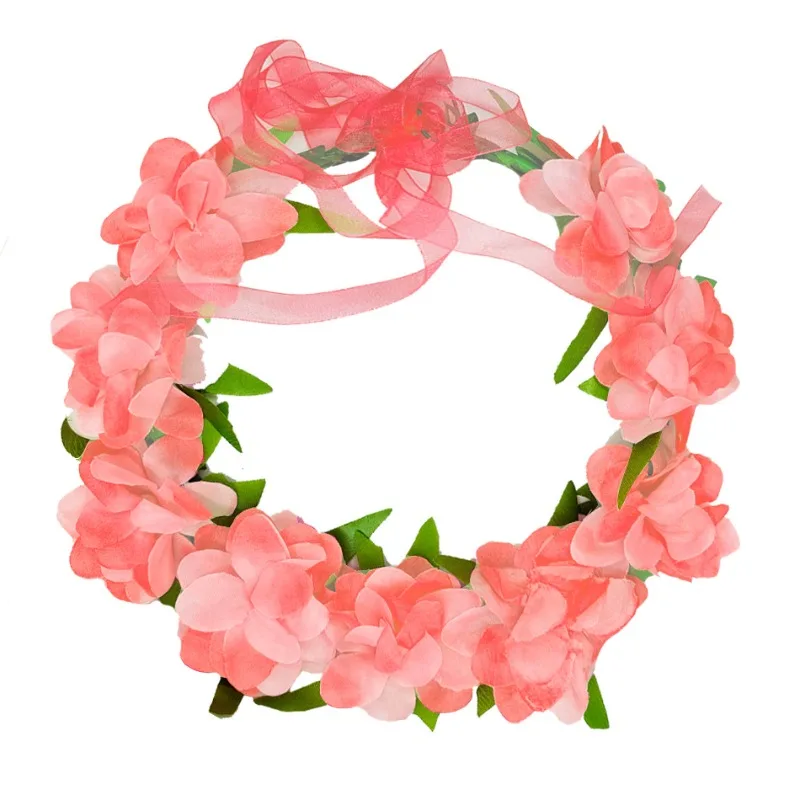 New Disney Moana Garland Green Wreath Women Girl Hair Accessories Floral Hoop Headwear Beach Wedding Party Supplies Flower Crown