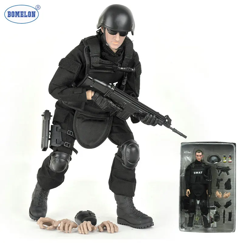 Figurine d'action de Police SWAT, échelle 1/6, 30cm, modèle de soldat, ensemble de jeu avec armes, jouets pour enfants, cadeau d'anniversaire pour garçons