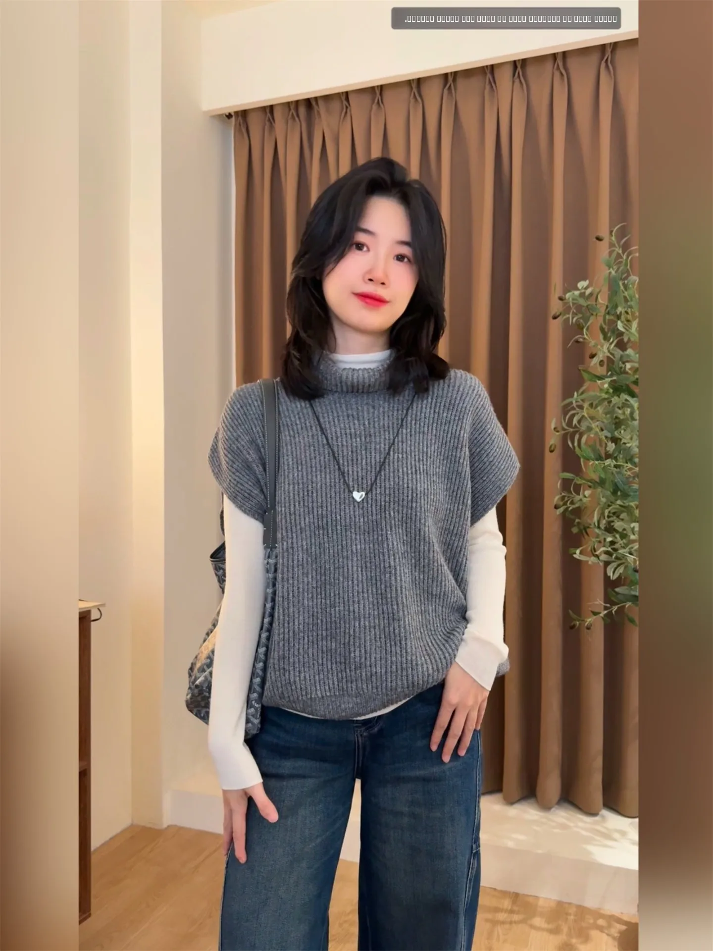 

Женский вязаный свитер с высоким воротником из смесовой шерсти, базовый слой, повседневный свободный крой, внутренняя майка-топ