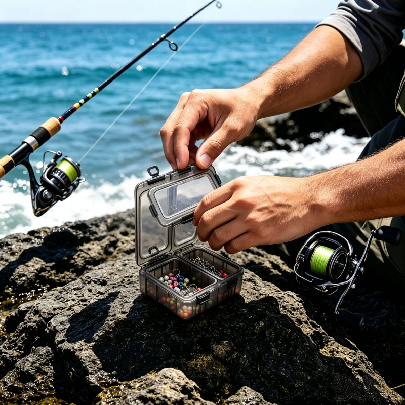 Waterproof Mini Fishing Tackle Box Portable Transparent Hook Lure Storage Case Small Accessories Organizer