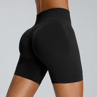 VEQKING Seamless Women Yoga Shorts High Elastic Waist Sports Legging Hip Lift Gym Fitness Tights Quick Dry Workout Running Short