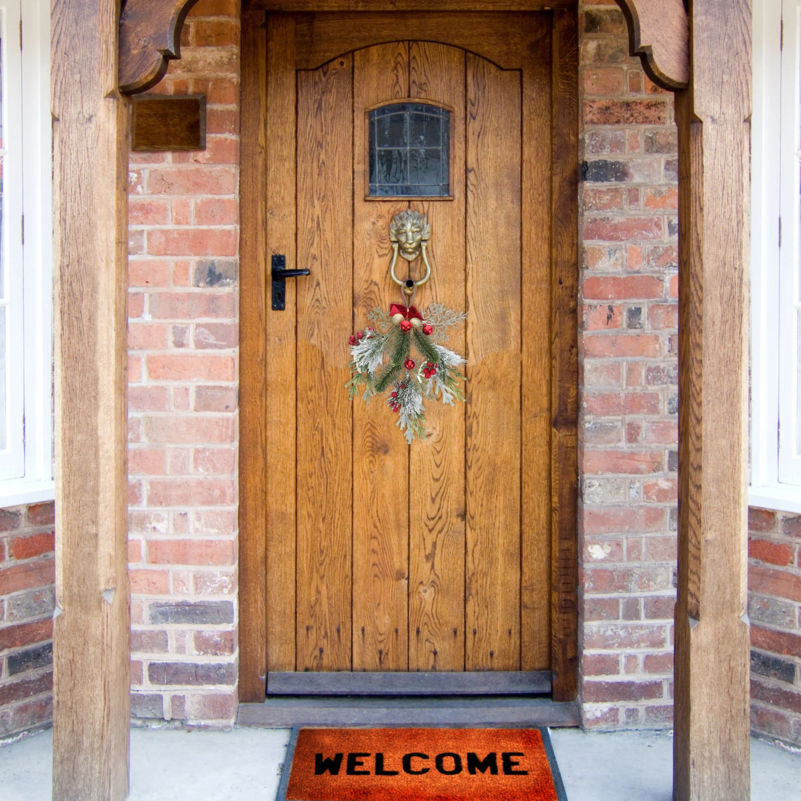 

Winter Wall Hanging Wreath Front Door Wreaths Christmas Swag Garland Decoration
