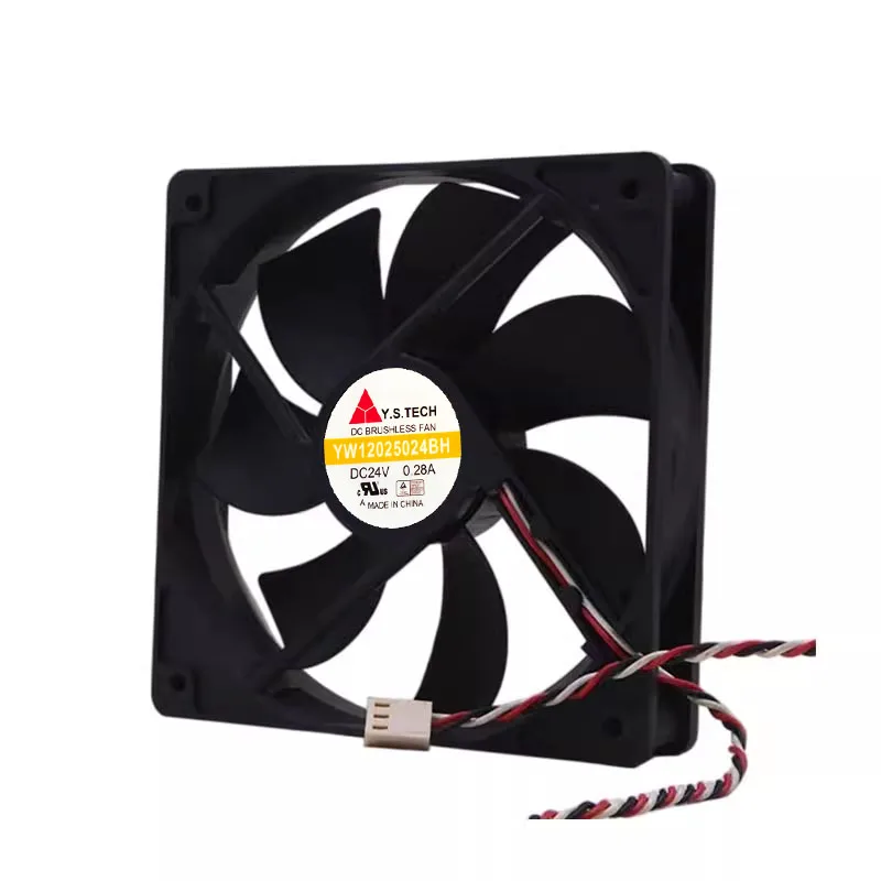 NEW ORIGINAL YW12025024BH 24V 0.28A 12025 120*120*25mm 12cm COOLING FAN