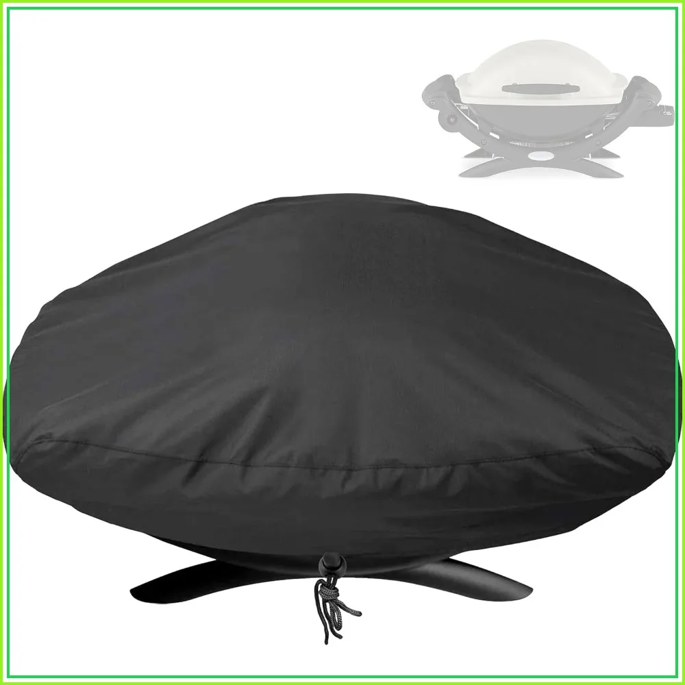 Universal BBQ Grill Cover for Portable Gas Grills, Waterproof & UV Resistant, 26.5 Inch Black