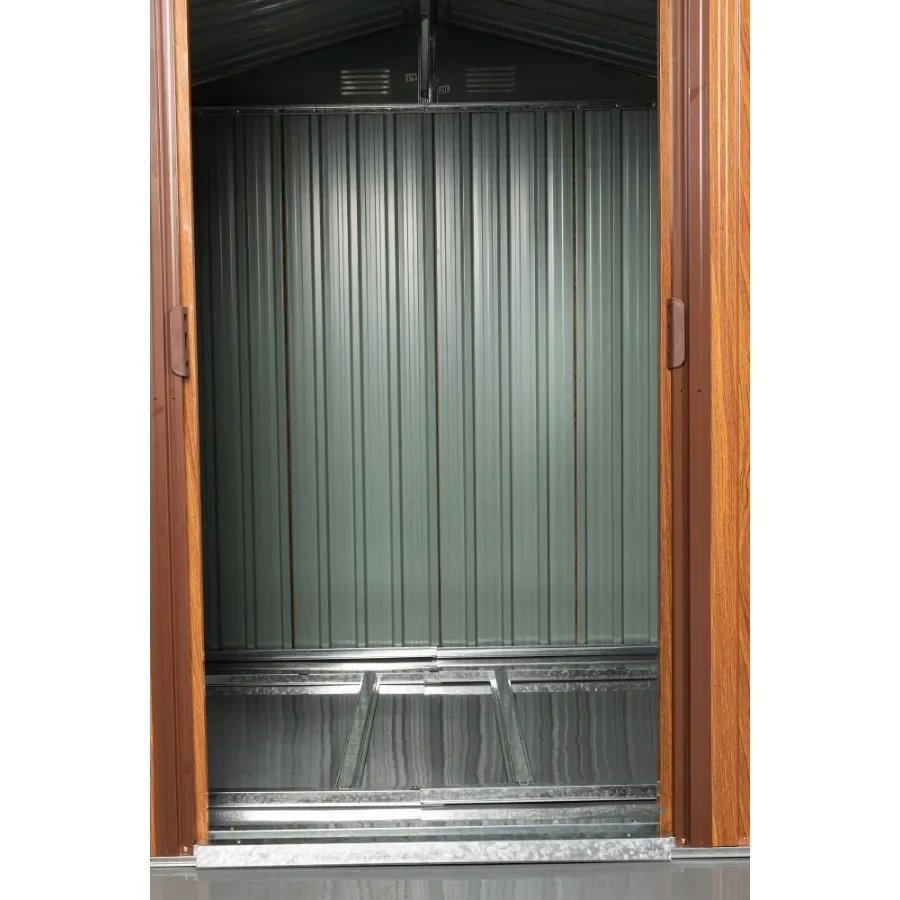 

6ft x 6ft Outdoor Metal Storage Shed with Metal Floor Base With window