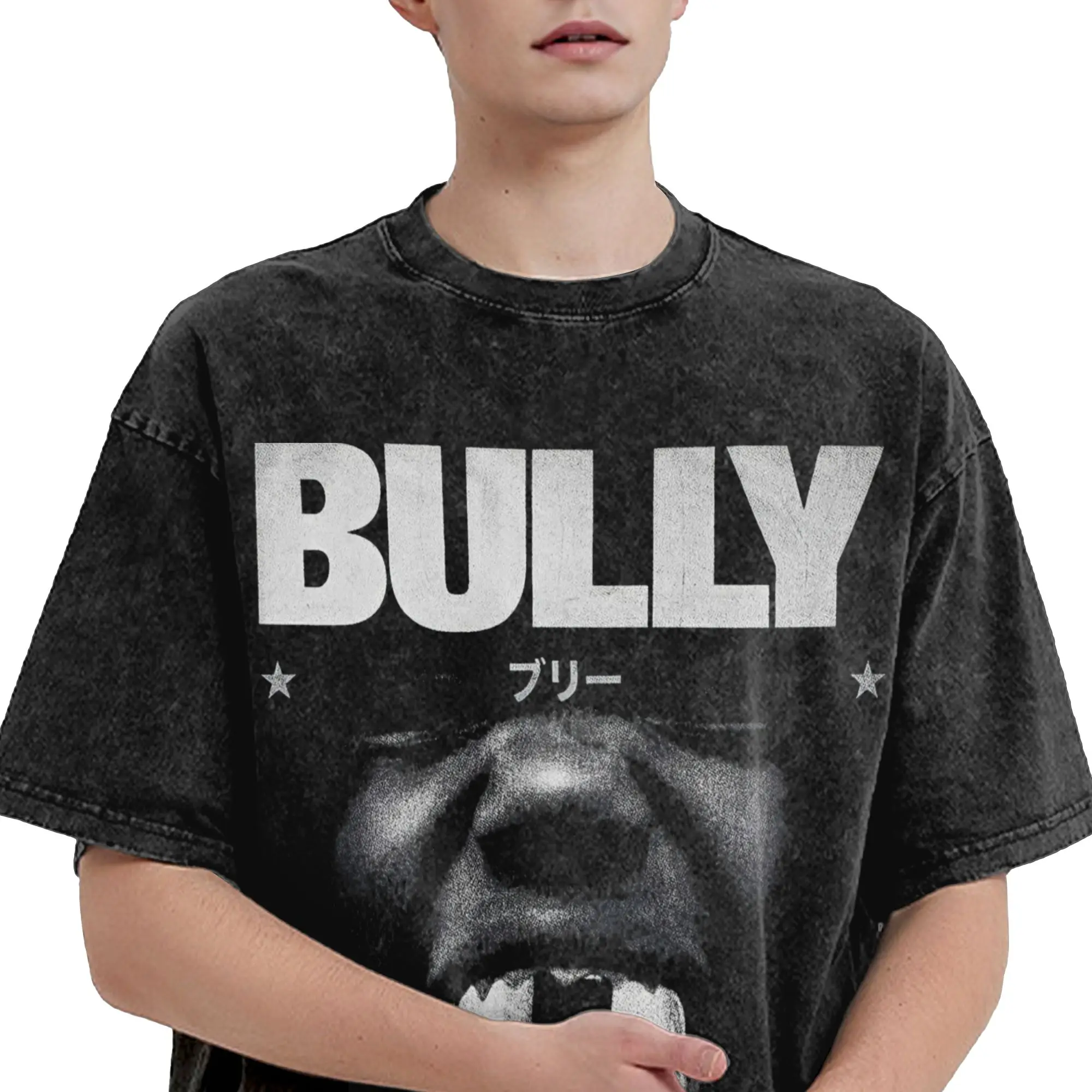 2026 Kanyes Wests 2026 BULLY Tour Washed Shirt Outfit Harajuku T-Shirts  for Men Women Tee Shirt