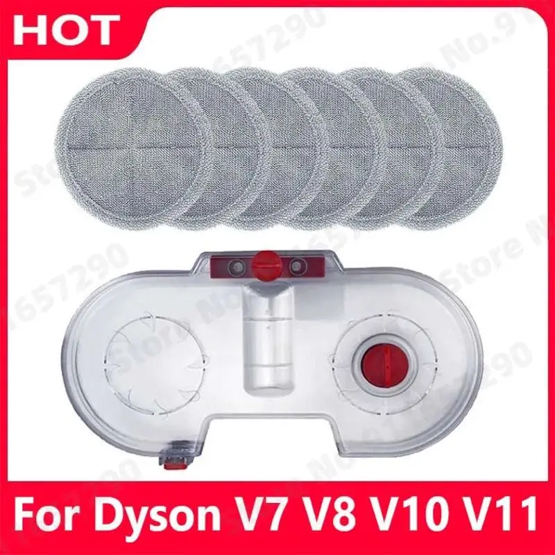Elektrischer Wassertank + 6 Wischtücher für Dyson V7 V8 V10 V11 Staubsauger-Zubehör, Haushaltsreinigungswerkzeug, Wischen, Neu