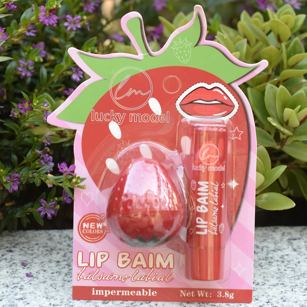 귀여운 딸기 립밤 세트 변색 주름 개선 보습 수분 공급 슬립 립 리페어 립 메이크업