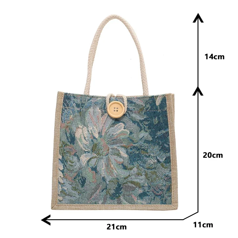 Portable Hand Bag Linen Bag Women Ins Style Students Handbags Fashion Ladies Top-handle Bags Designer Luxury Сумка Женская Bolsa