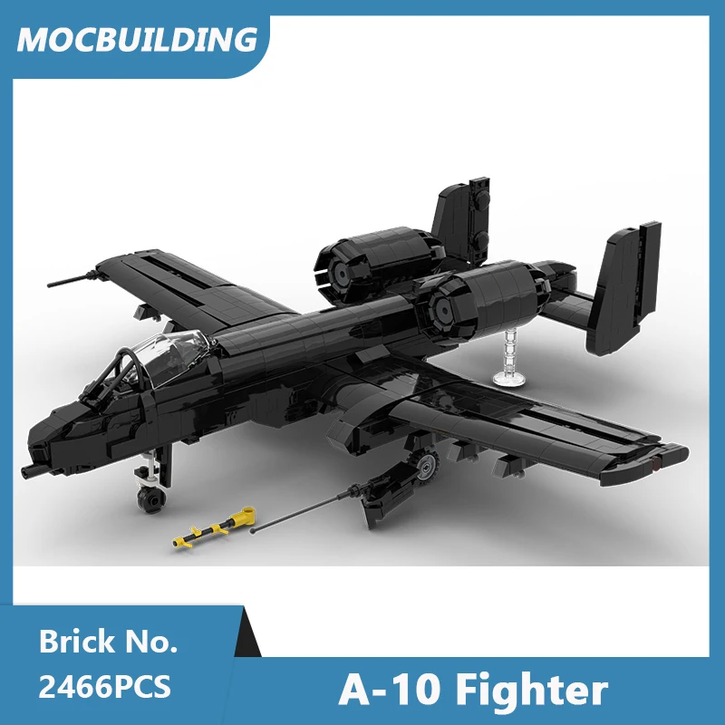 MOC اللبنات A-10 نموذج طائرة مقاتلة لتقوم بها بنفسك تجميعها الطوب التعليمية الإبداعية جمع الهدايا عيد الميلاد اللعب 2466 قطعة