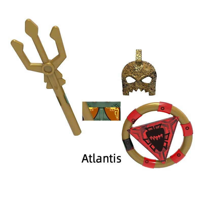 The Pharaoh Atlantis Aztec Viking Egyptian Warrior Mummy Barbarian Model Blocks MOC Bricks Set Gifts Toys X0161