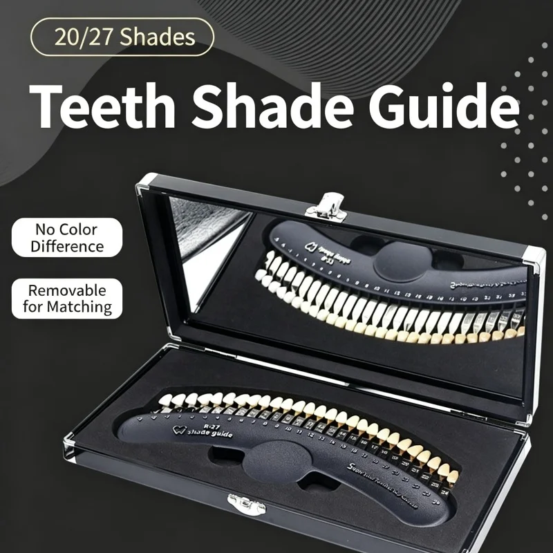 Dentistry Tooth 20/27 Colors Tooth Whitening 3D Shade Guide Color Comparator Mirror Dentist Dental Bleaching Comparator Tools