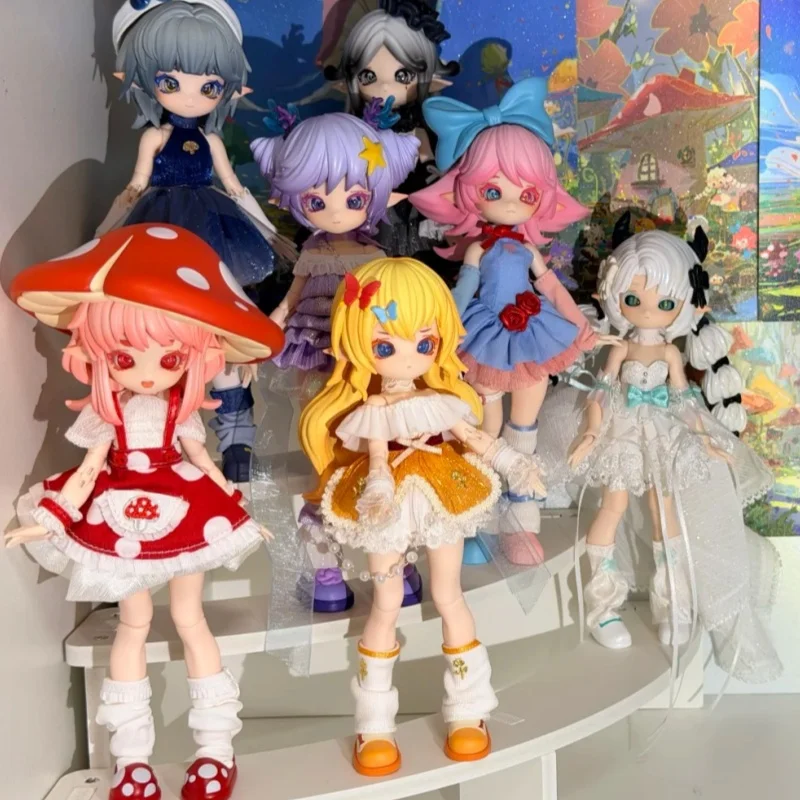 

100% Оригинальная Новая Кукла-Гриб 1/12 BJD, Серия Blind Box, Мобильная Кукла, Милая Игрушка Ручной Работы, Настольная Кукла, Подарок Девочке на День Рождения