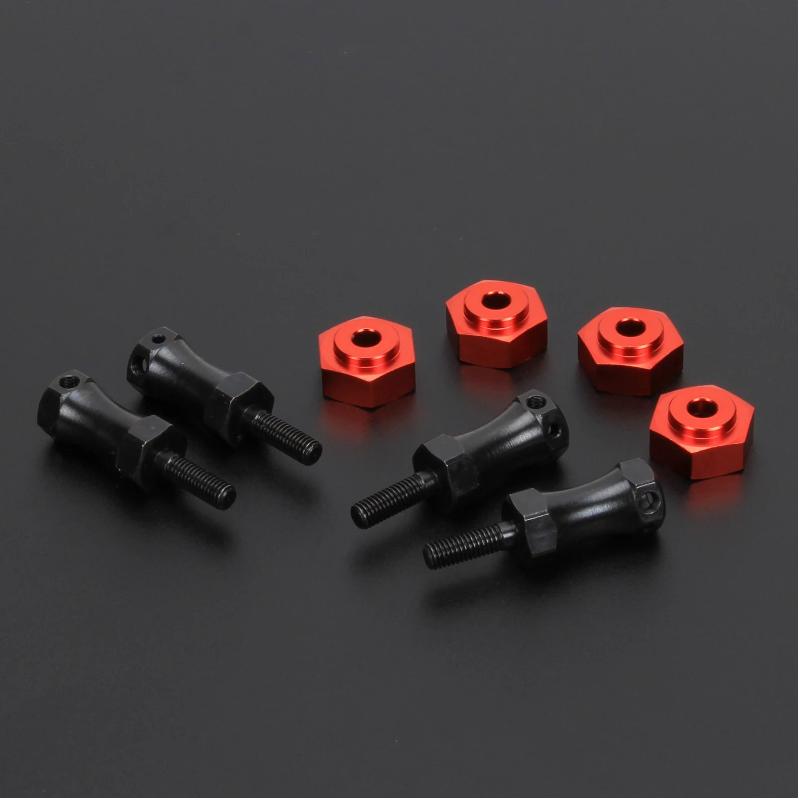 RCAWD 20mm 확장 휠 육각 어댑터는 12mm를 17mm로 변환하여 1/10 Losi Baja Rey Rock Rey LOS03030 LOS03020V2 업그레이드 부품에 사용됩니다.