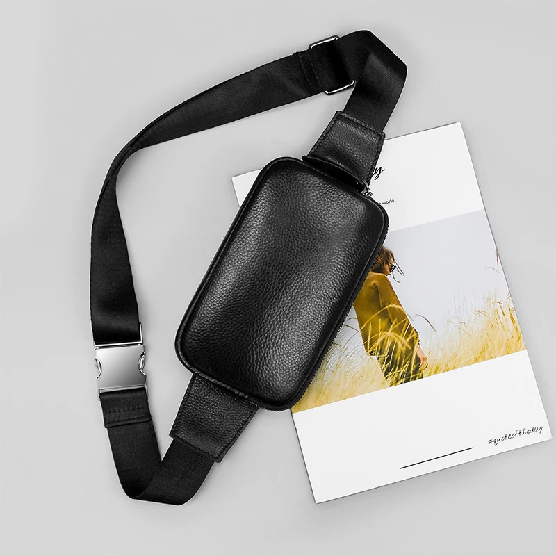 Skórzana saszetka biodrowa dla mężczyzn Kobiety Outdoor Travel Sport Bieganie Chodzenie Wędrówki Slim Cell Phone Purse Waist Wallet Pouch