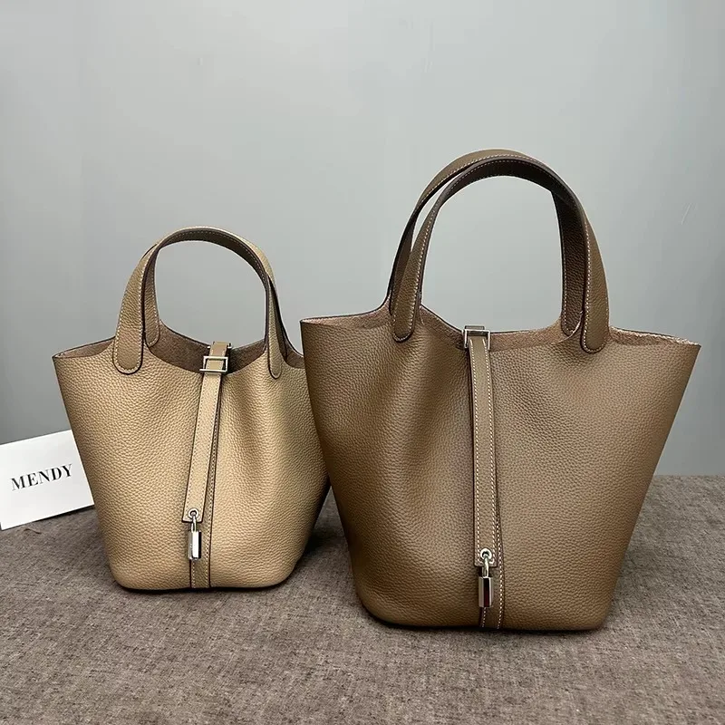 MENDY Women Bags Handbags Bucket Bag 18/22 Big Small Fashion Tote Bag Genuine Leather Luxury Quality Designers Lady Hand Bags
