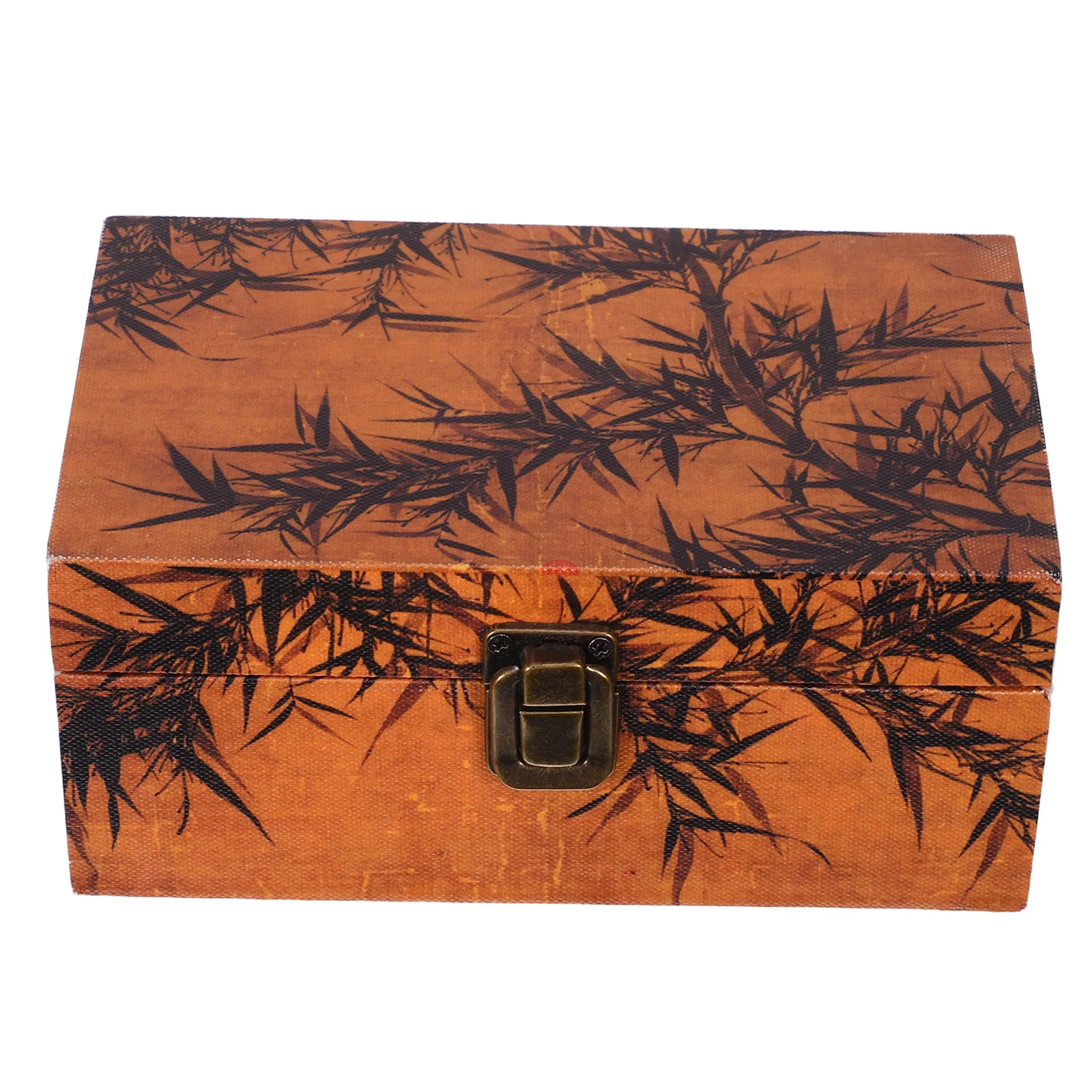 

Vintage Jewelry Box Small Wooden Trinket Storage With Hinged Lid For Necklaces Earrings Desktop Organizer Decorative