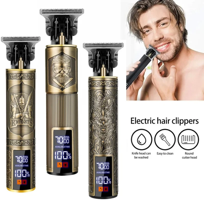 

Vintage 2026 Hair Clipper Cordless Trimmer USB Fast Charging Hair Cutting Machine Electric Shaver Barber Professional Barber