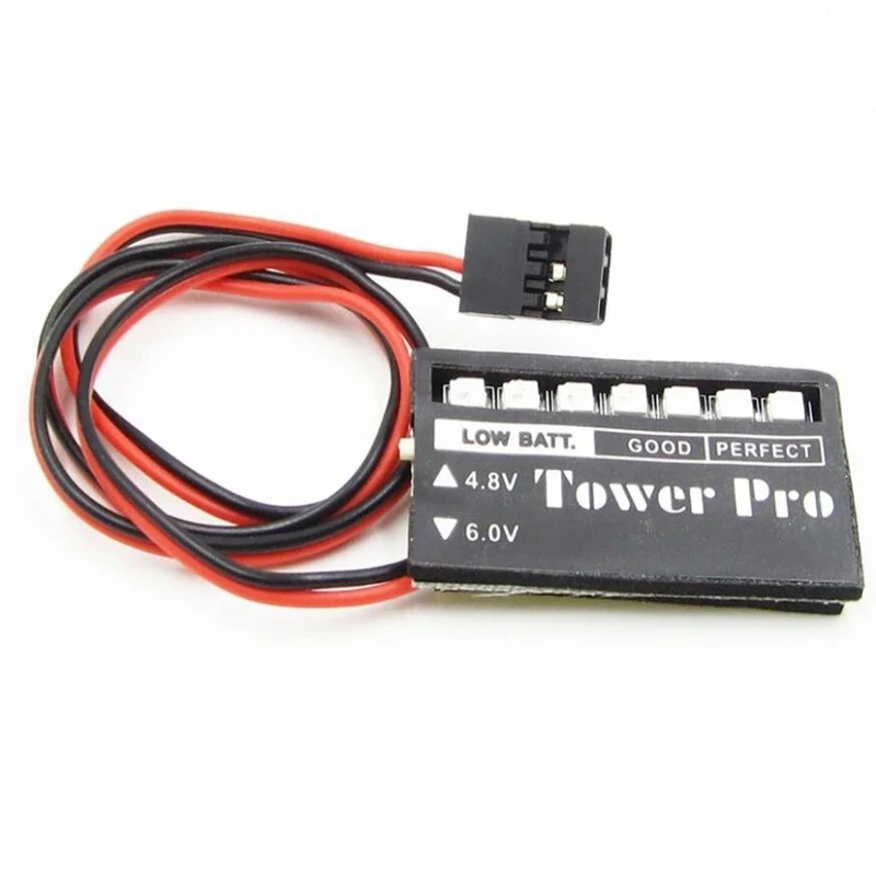 

RC Model 7 LED Receiver Battery Voltage Indicator Monitor Car 7led 4.8/6v KG Battery capacity indicator TOWER-PRO