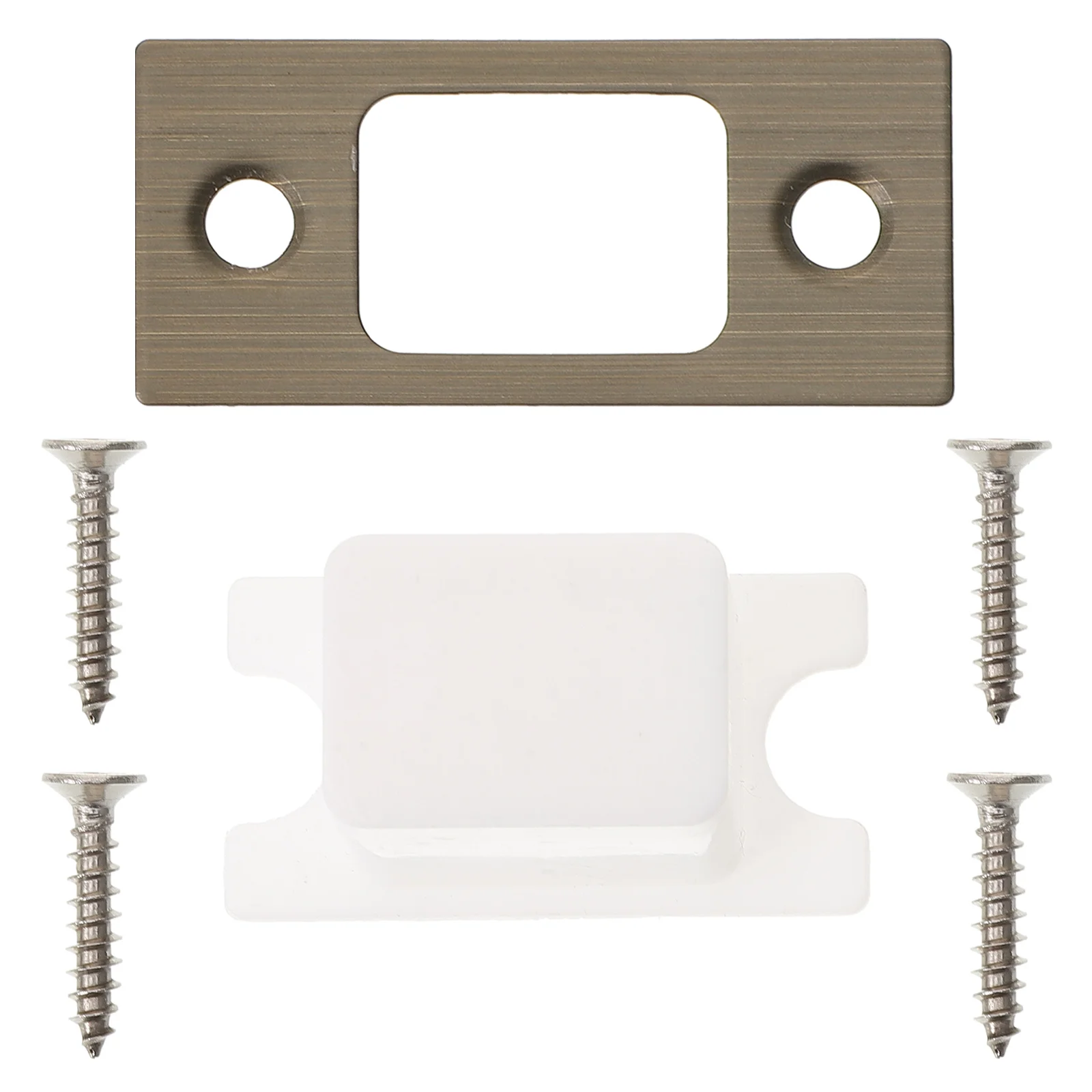 

Stainless Steel Door Strike Plate Copper Finish Wooden Doors Lock Latch Deadbolt Cover Exterior Reinforcement Hardware