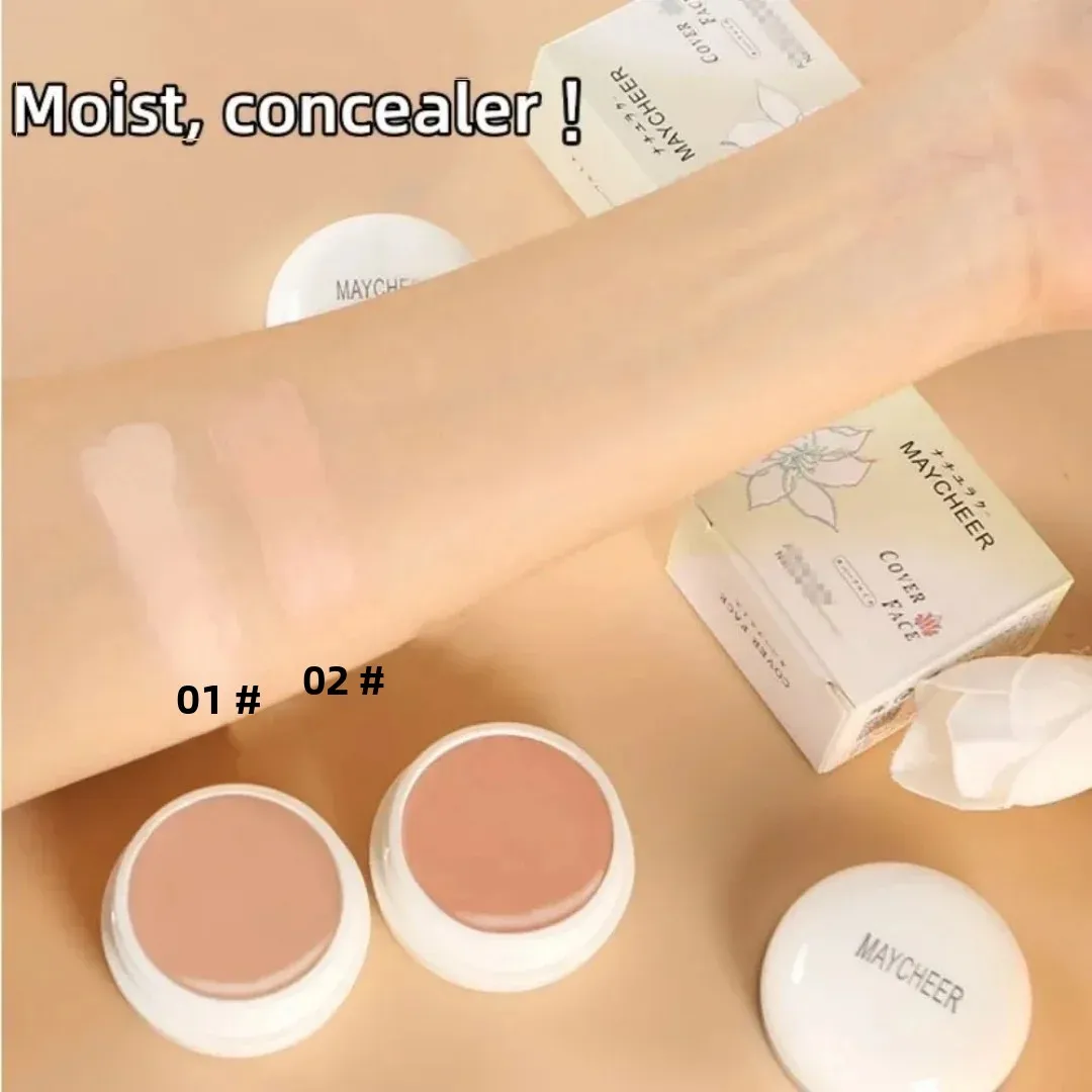 Long Lasting Concealer Foundation Cream Cover Dark Circles Acne Moisturizing Waterproof Facial Makeup for Deep Skin Tone