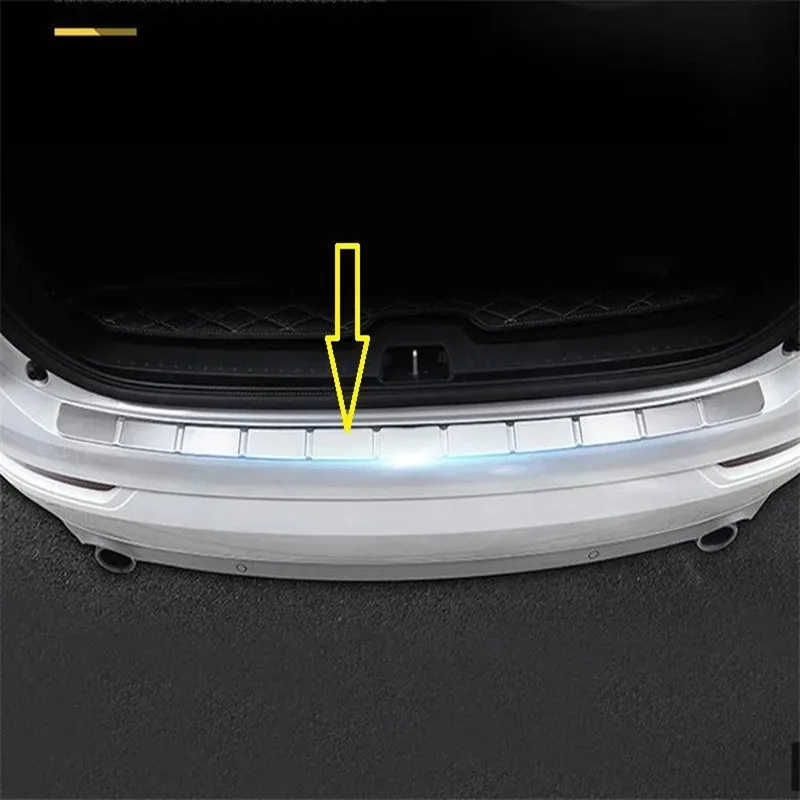 stainless steel Trunk Rear guard Tread Plate Trim  Rear Bumper Protector Sill Car styling For Volvo XC90 2016 2017 2018-2022