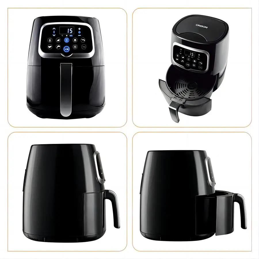 MAMNV Air Fryer 5.5L Multi-functional Oil-free Fryer Automatic Household 360°Baking LED Touchscreen Deep Fryer without Oil