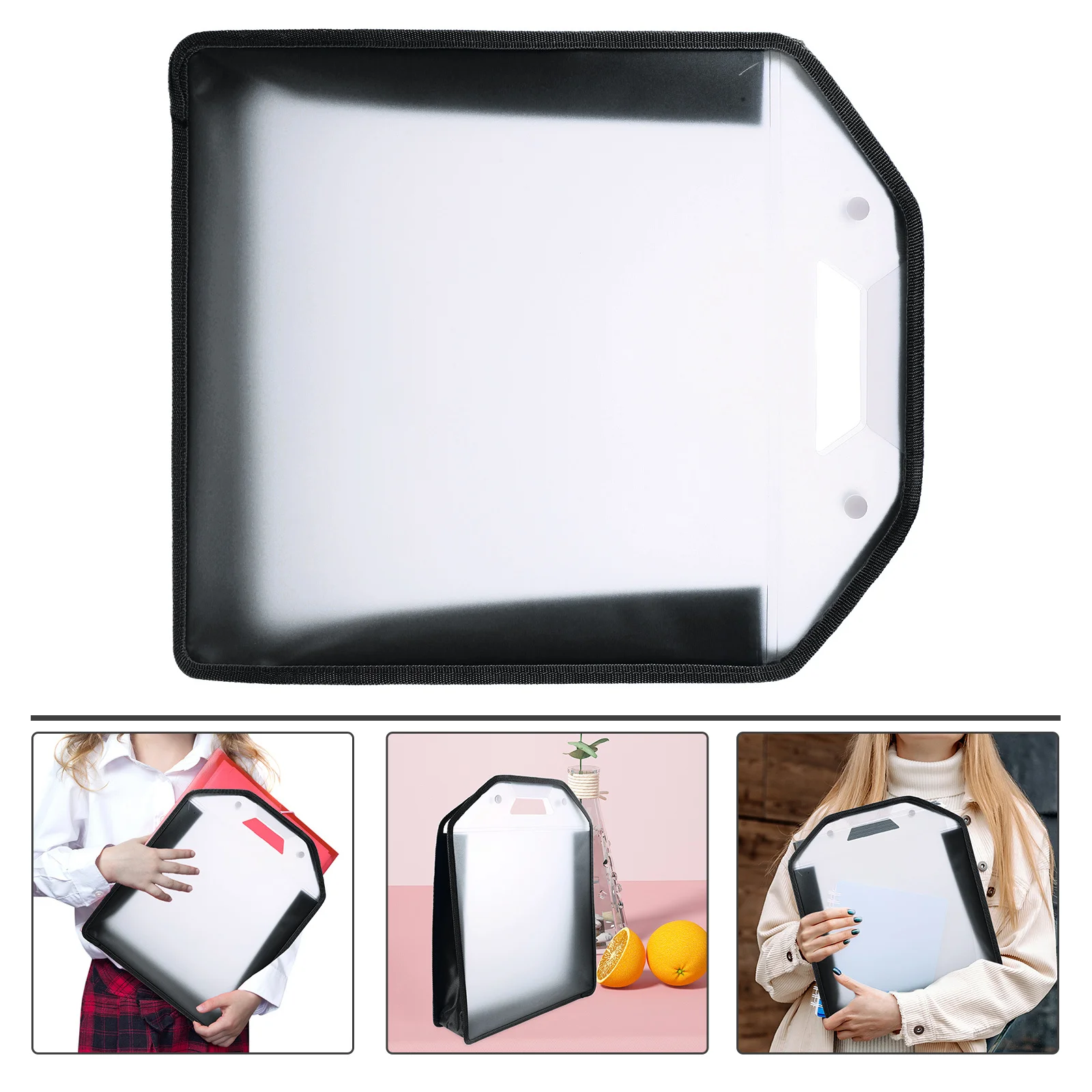 

Plastic File Folder Document Envelope Pouches for Documents Bag Organizer Office Frosted