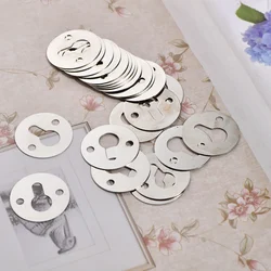 20Pcs Metal Round Keyhole Hanger Fastener for Picture Oil Painting Frame Photo Holder Silver Hanging Hooks Shelf Mirror Brackets