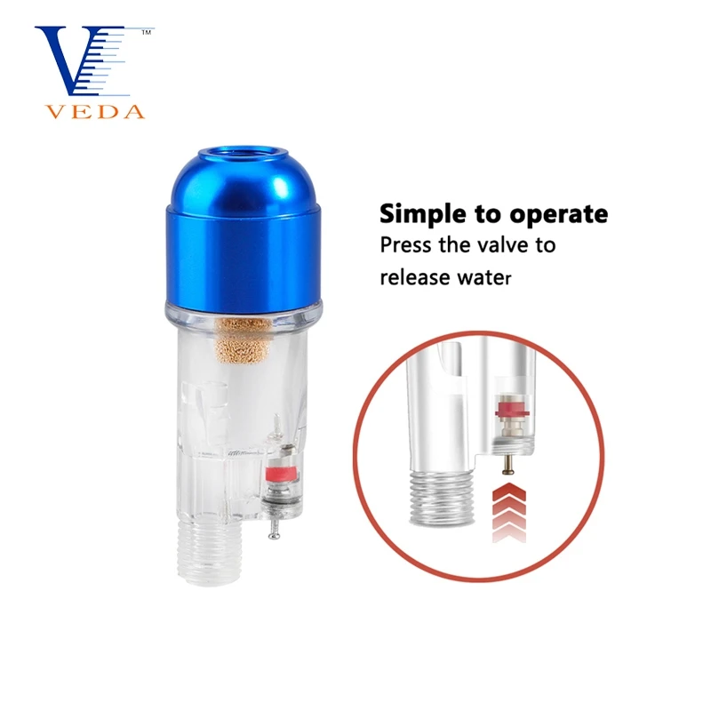 Water Filter 1/8\'\' Comfortable Handy Airbrush in-Line Mini Air Filter Moisture Water Trap Spray Pen Tool Oil-Water Separator