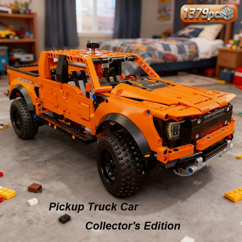 

1379 шт. Tech Raptors F150 грузовик гоночный автомобиль строительный комплект совместимый MOC креативный DIY автомобиль кирпичи игрушки подарок для детей подростков взрослых