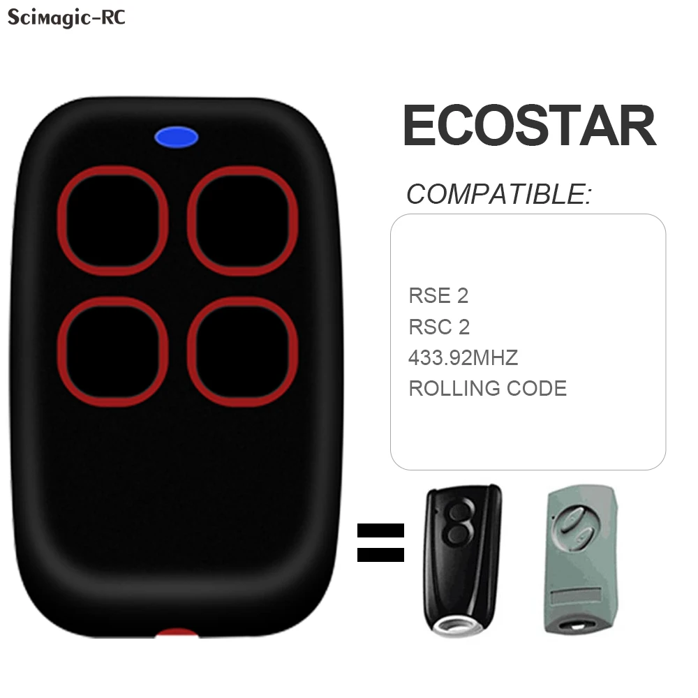 ECOSTAR Garage Door Opener HORMANN ECOSTAR RSC2 RSE2 433mhz Rolling Code Garage Door Remote Control