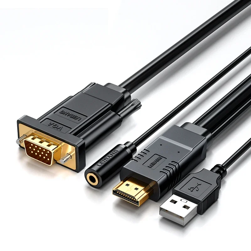 

HDMI- compatible vga cable with audio vga port converter ps4 set-top computer monitor projection VGA male hd connection cable