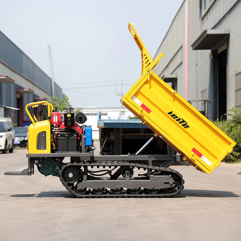 Agrarische 2000 kg handheld Crawler mini dumper Diesel Mini Dump Trucks boerderij 2 Ton Zelfladende Mini Dumper aangepaste prijs