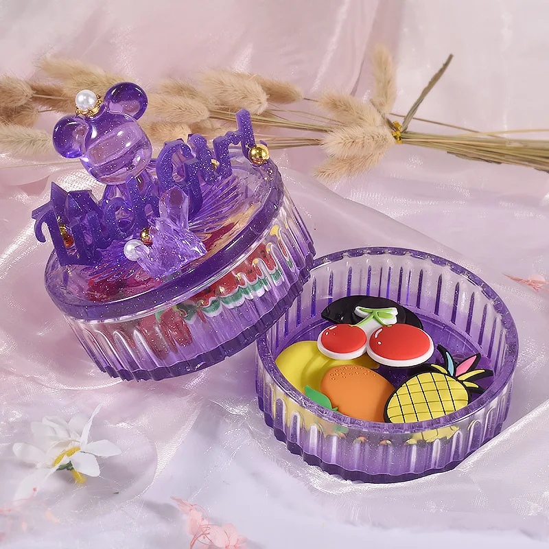 DIY Stripe Round Storage Box Epoxy Silicone Mold Multi-layer Jewelry Container Jar Decoration Molds For Aromatherapy Concrete