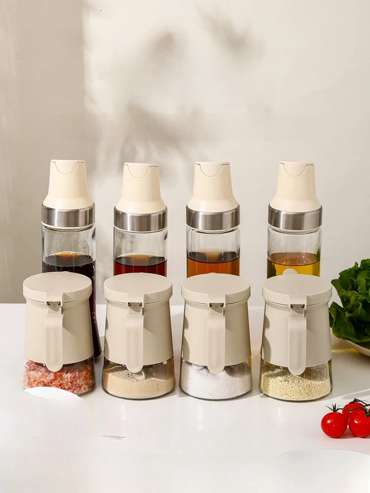 

KAWASIMAYA кухонный набор банок для приправ, ящик для хранения соли и ароматизаторов, комбинированная кухонная утварь для домашнего использования, бутылка для приправ