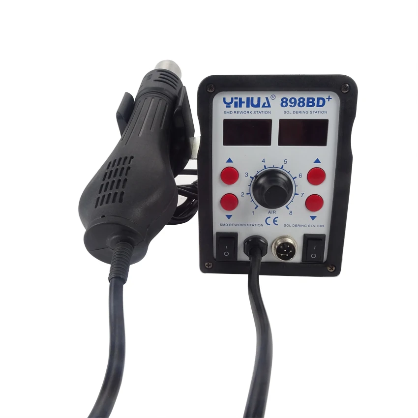

898D Rework Station Hot Air Gun Solder Iron SMD Hot Iron Soldering Station Soldering Station electronic welding machine