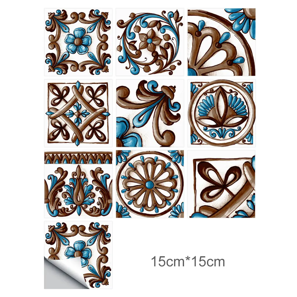 

Wall Tile Vinyl Flower Wall Sticker Mural Tile Decal Waterproof Self-Adhesive Tile Sticker, MZ-2-106, Large