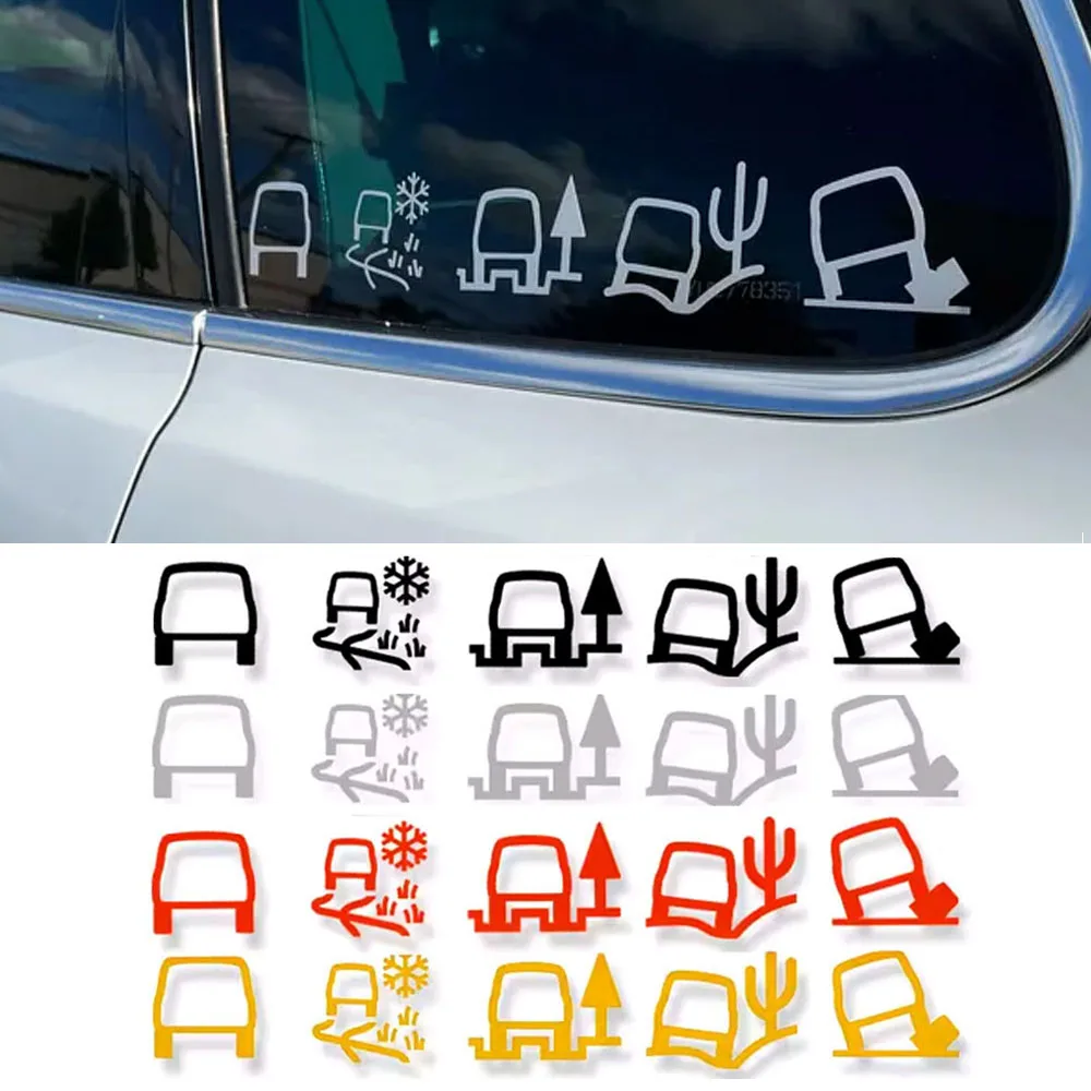 

Auto Trunk Side Windows Glass Terrain Sign Logo Icon Reflective Decal Car Off-road Vehicle SUV Hood Door Sticker Accessories