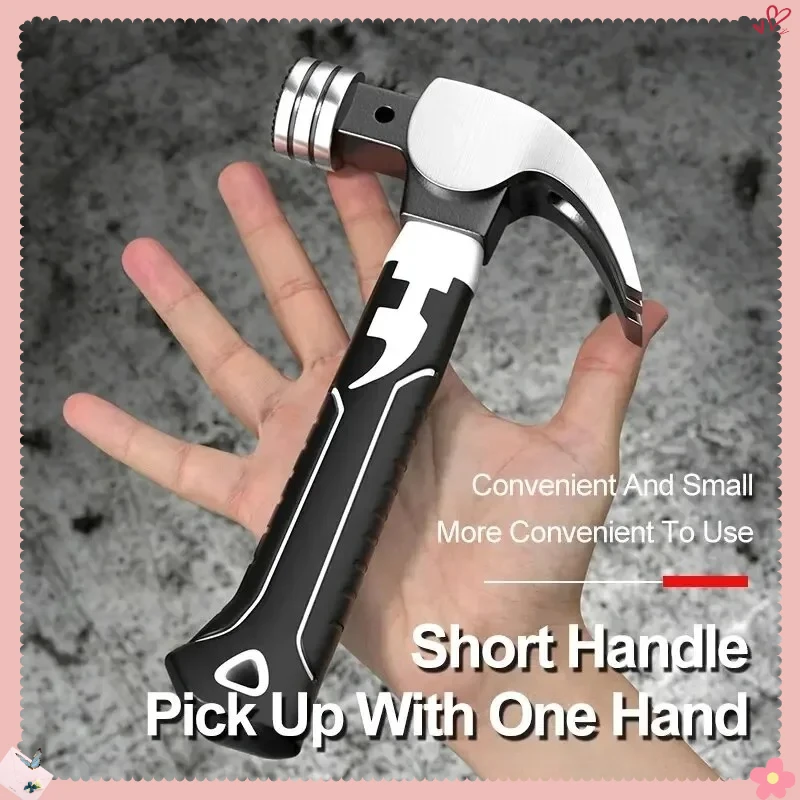 

Мини-молоток с короткой ручкой и магнитным держателем для ногтей, нескользящий, противоударный, прочный для столярных работ, поделок