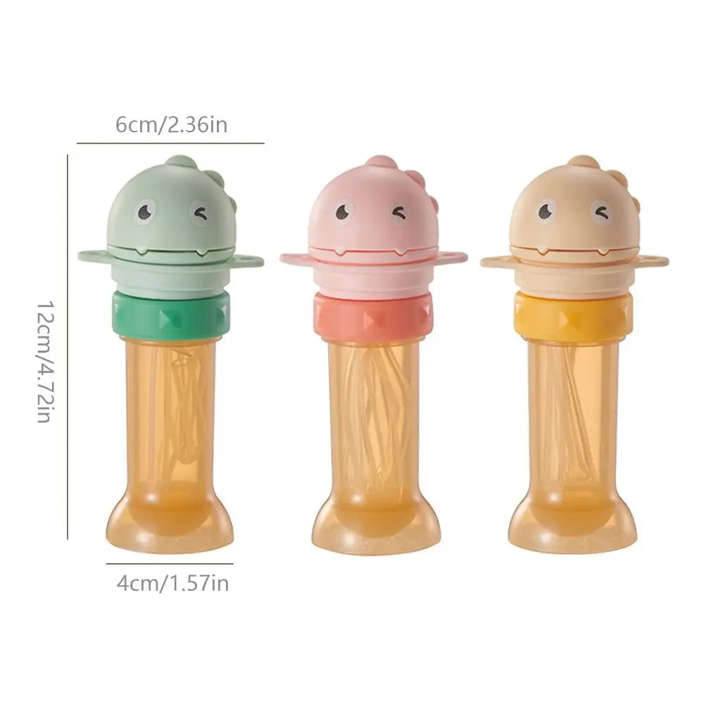 غطاء زجاجة مياه للأطفال على شكل ديناصور كرتوني 2 في 1 غطاء تويست غطاء بديل للزجاجة مع شفاطة من السيليكون #3