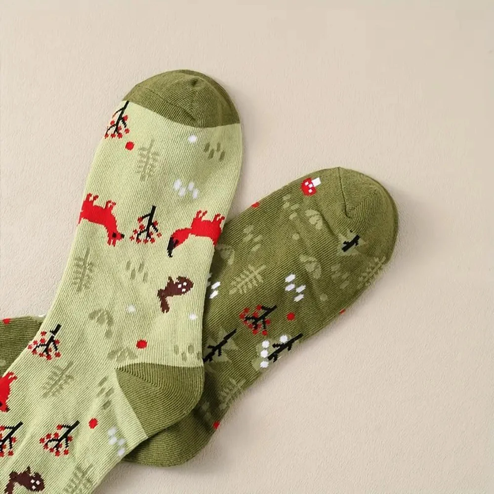 1 زوج للجنسين غير متناظرة متعة منتصف أنبوب الجوارب المألوف الحيوان طباعة أنماط كلا الرجال النساء هدية الجوارب مناسبة ملابس خارجية #4