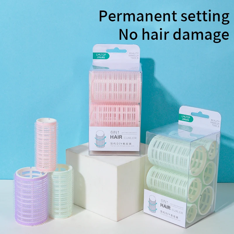 Large, medium and small self-adhesive hair curling iron set does not hurt the hair and has an inner buckle air bangs curling tub