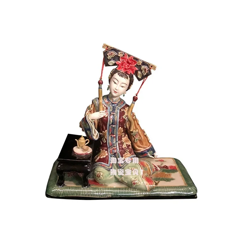 Doll ceramic pendulum home accessories study living room TV cabinet creative handicrafts ladies boutique decorations